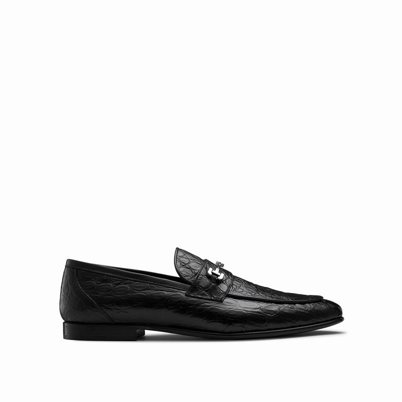 Russell & Bromley Ulysses Snaffle Trim Loafers Men's Black [DPM6838QM]